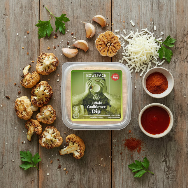 Buffalo Cauliflower “Heat and Eat” Dip