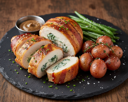 Spinach Provolone and Truffle Dip "Heat and Eat"